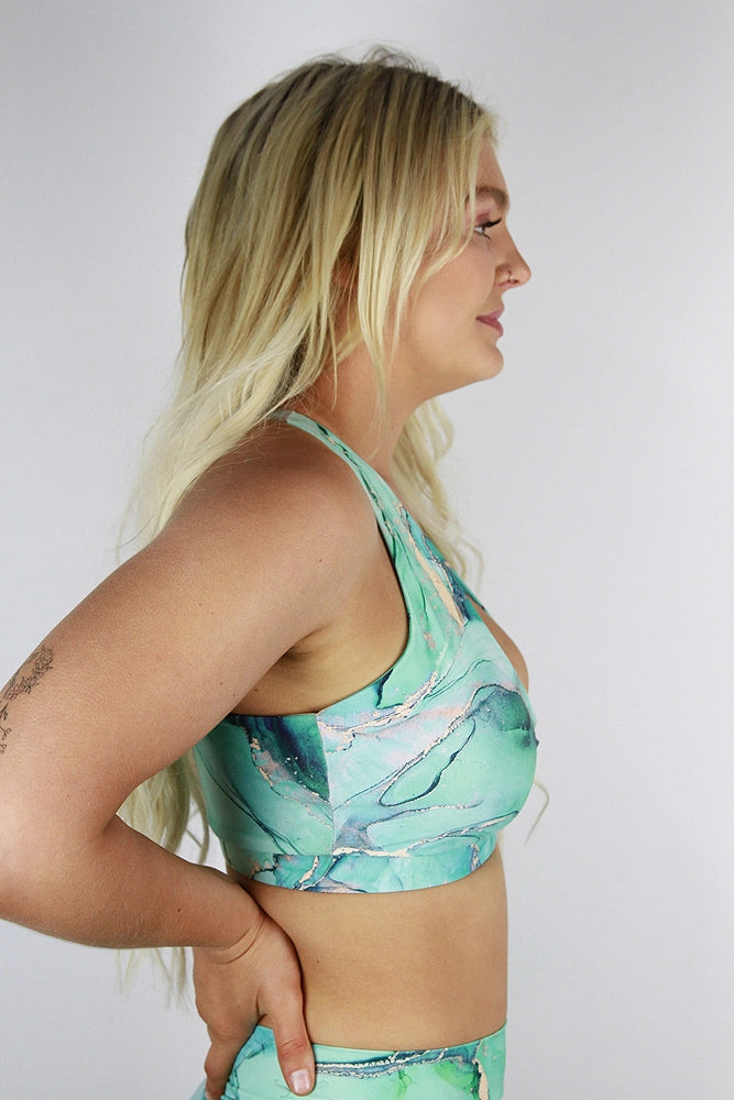 Rarr Designs Tutti Frutti Knot Sports Bra - Apple