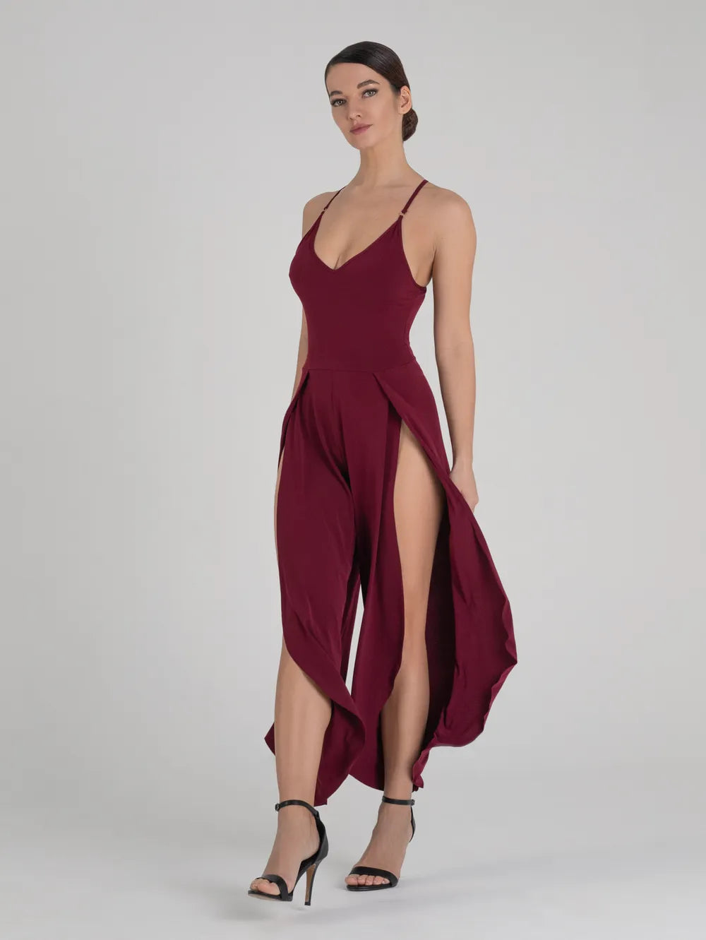 i-Style Lotus Jumpsuit - Bordeaux