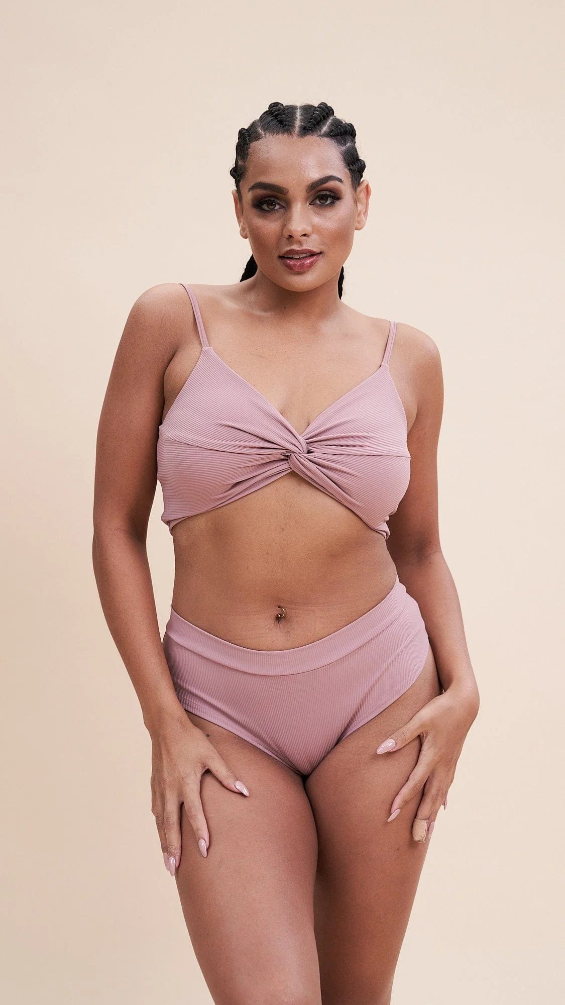 Lunalae Harleen Rib Blush Taupe - Set