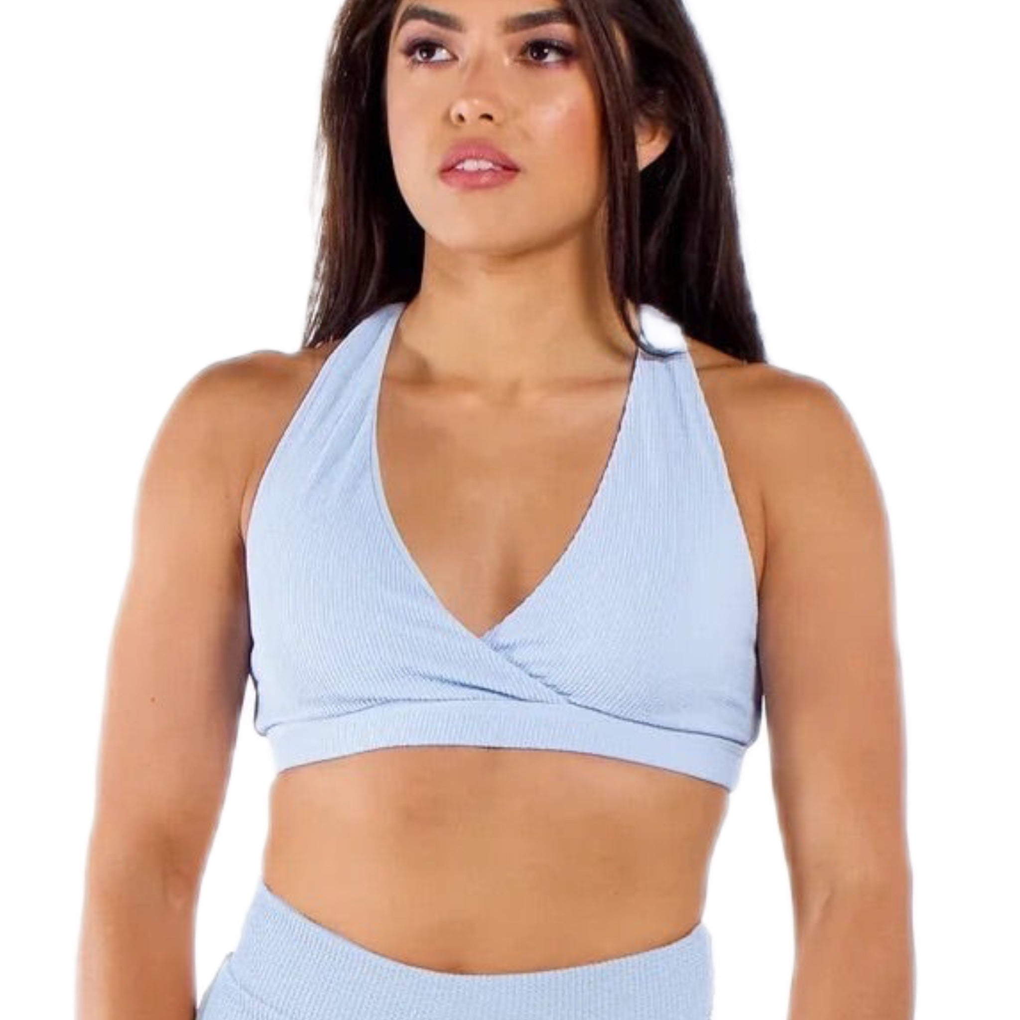 AMBR Hook Crop Sports Bra - Jade