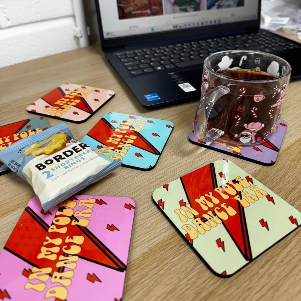pole dance fitness drinks coasters