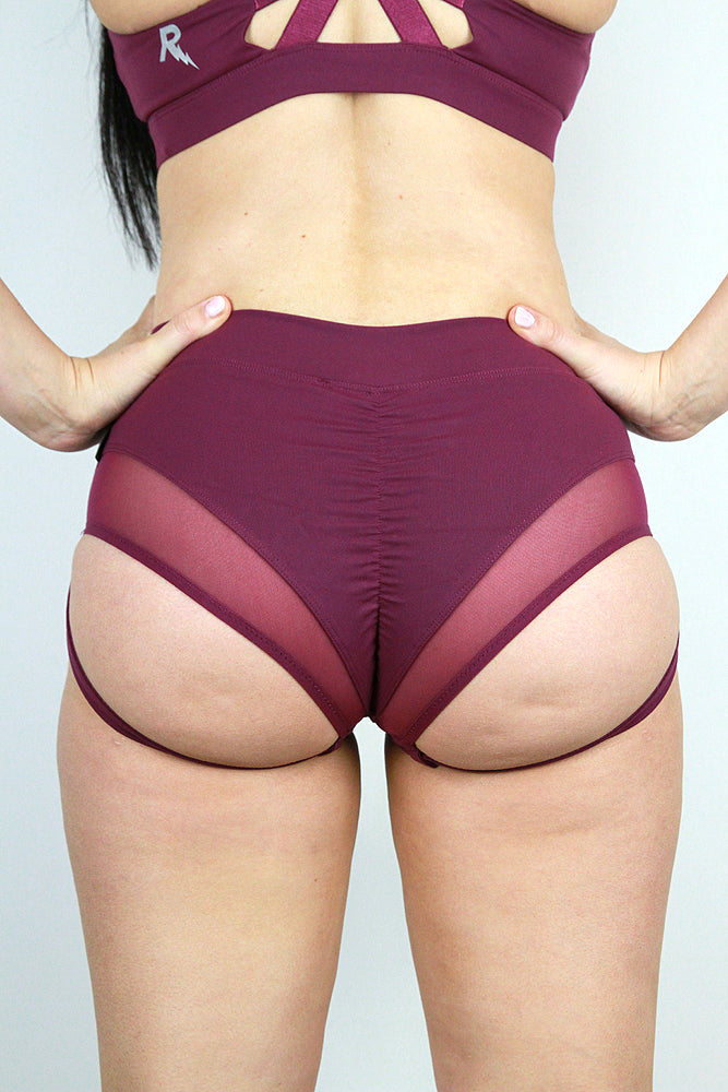 Rarr Designs - Maddox Low Waist Garter Short – Plum