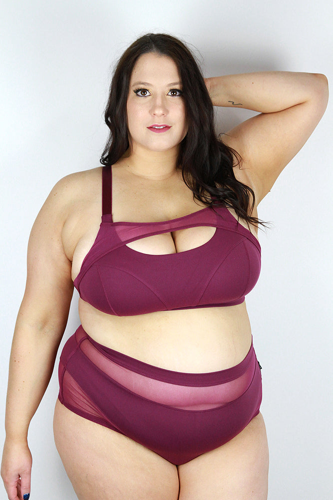 Rarr Designs - Maddox Mesh Sports Bra – Plum