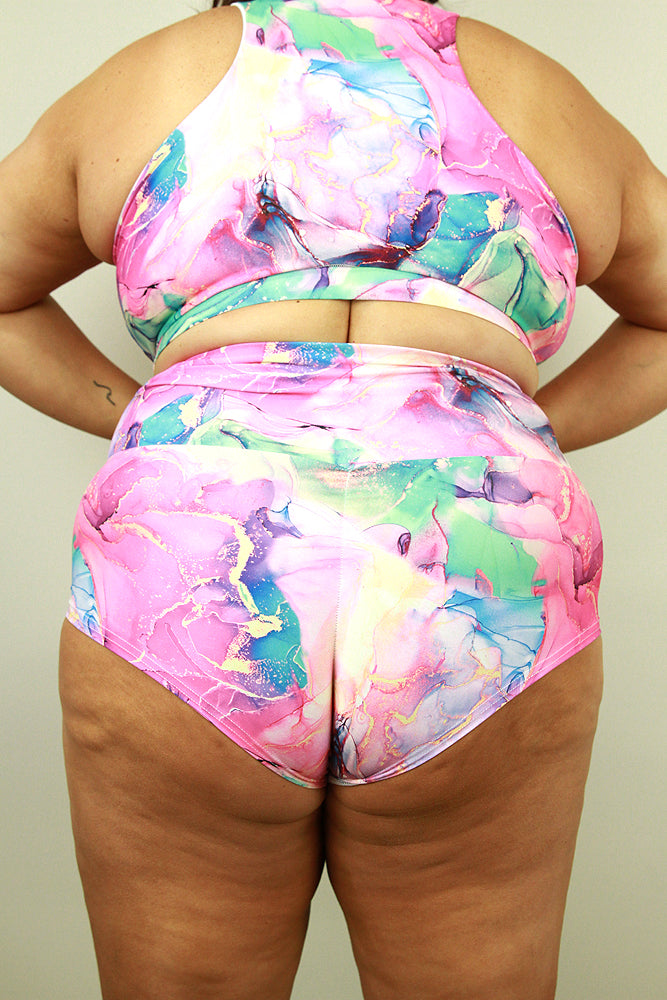 Rarr designs high waisted pole dance fitness shorts