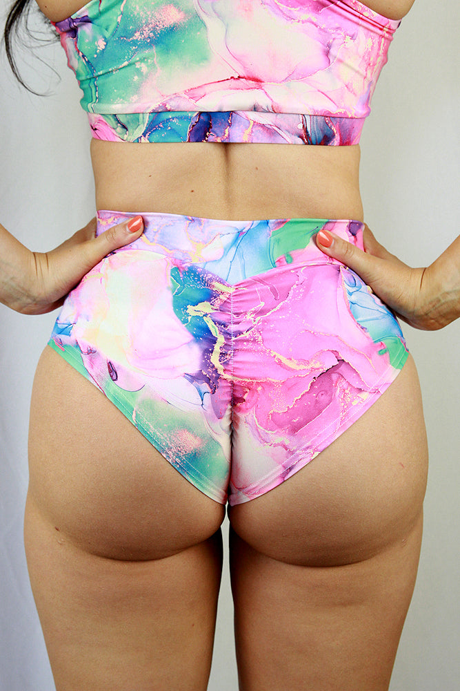 Rarr designs high waisted pole dance fitness shorts