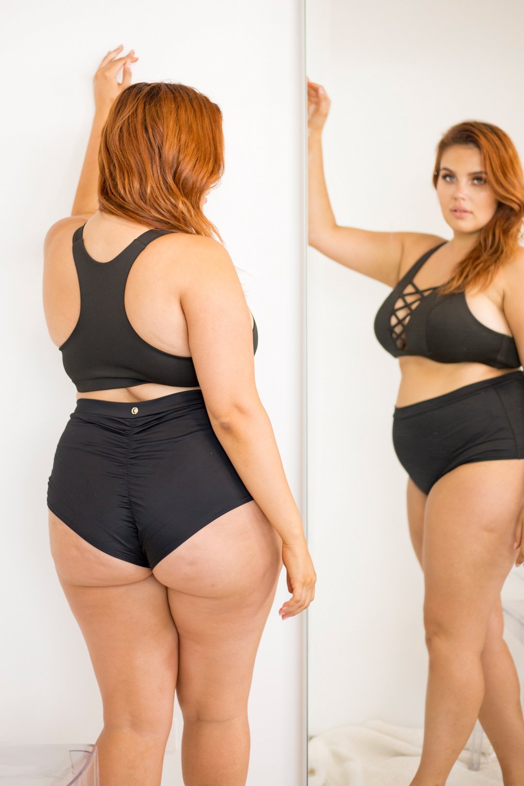 Lunalae High Waist Basic Shorts - Black