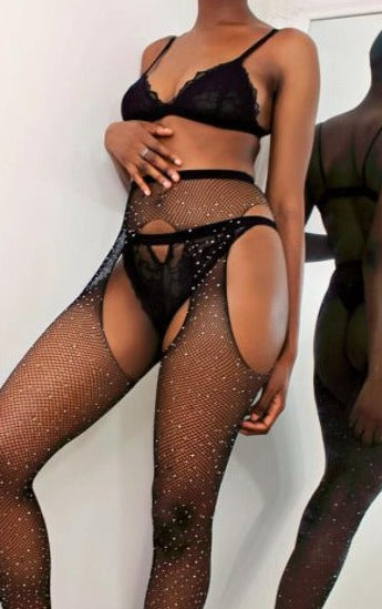 fishnet glitter garters women pole dance