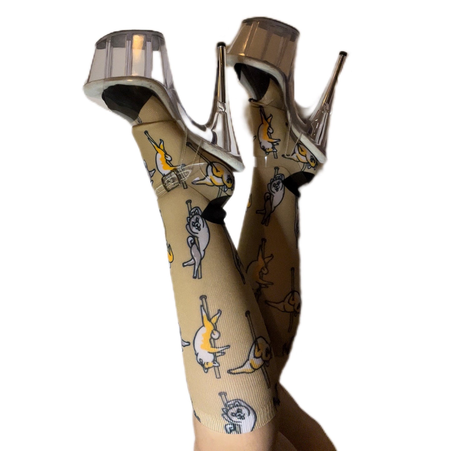 pole dance fitness socks dog dogs avocado unicorn bulldog poodle corgie