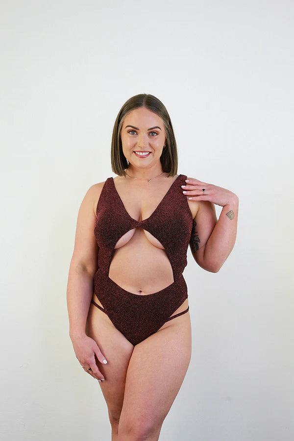 Rarr Designs Glitteratti Knot Bodysuit Pink