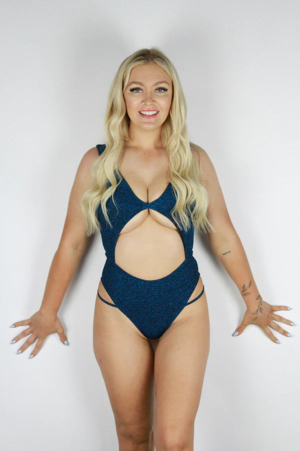 Rarr Designs Glitteratti Knot Bodysuit Teal