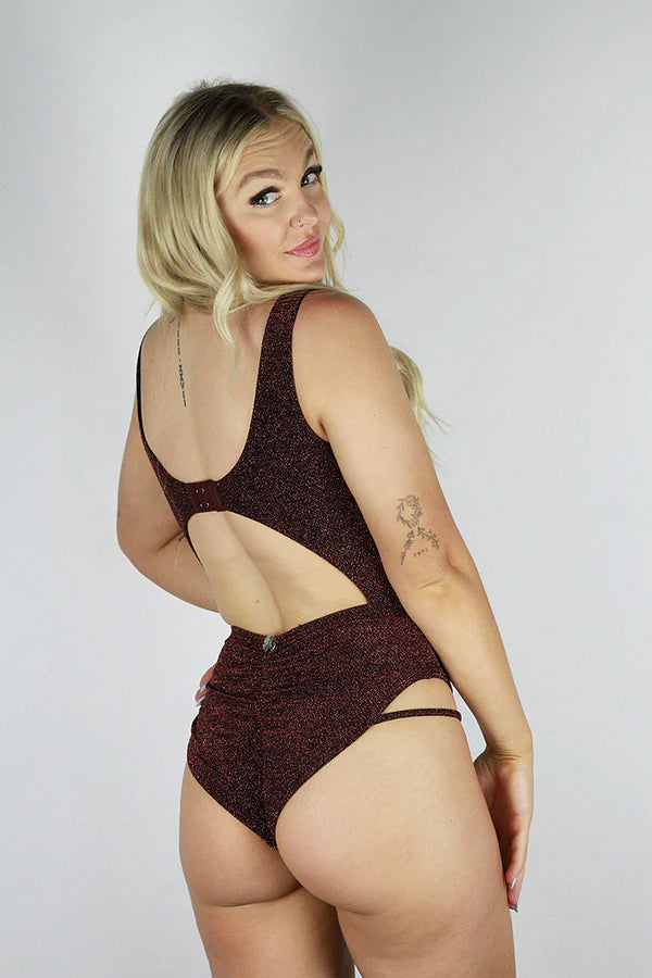 Rarr Designs Glitteratti Knot Bodysuit Pink