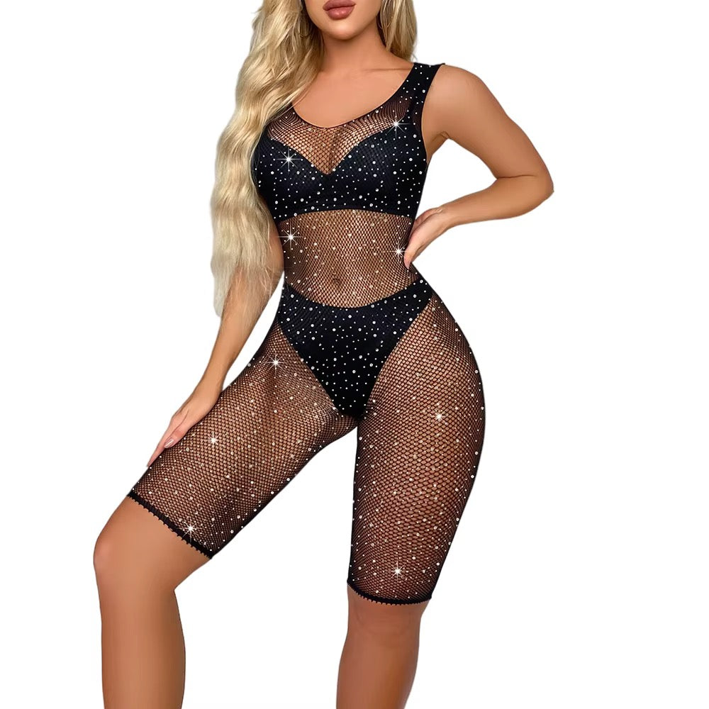 Fishnet Glitter Jumpsuit