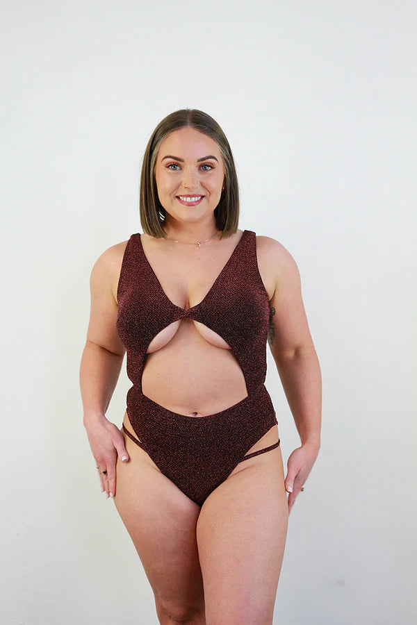 Rarr Designs Glitteratti Knot Bodysuit Pink