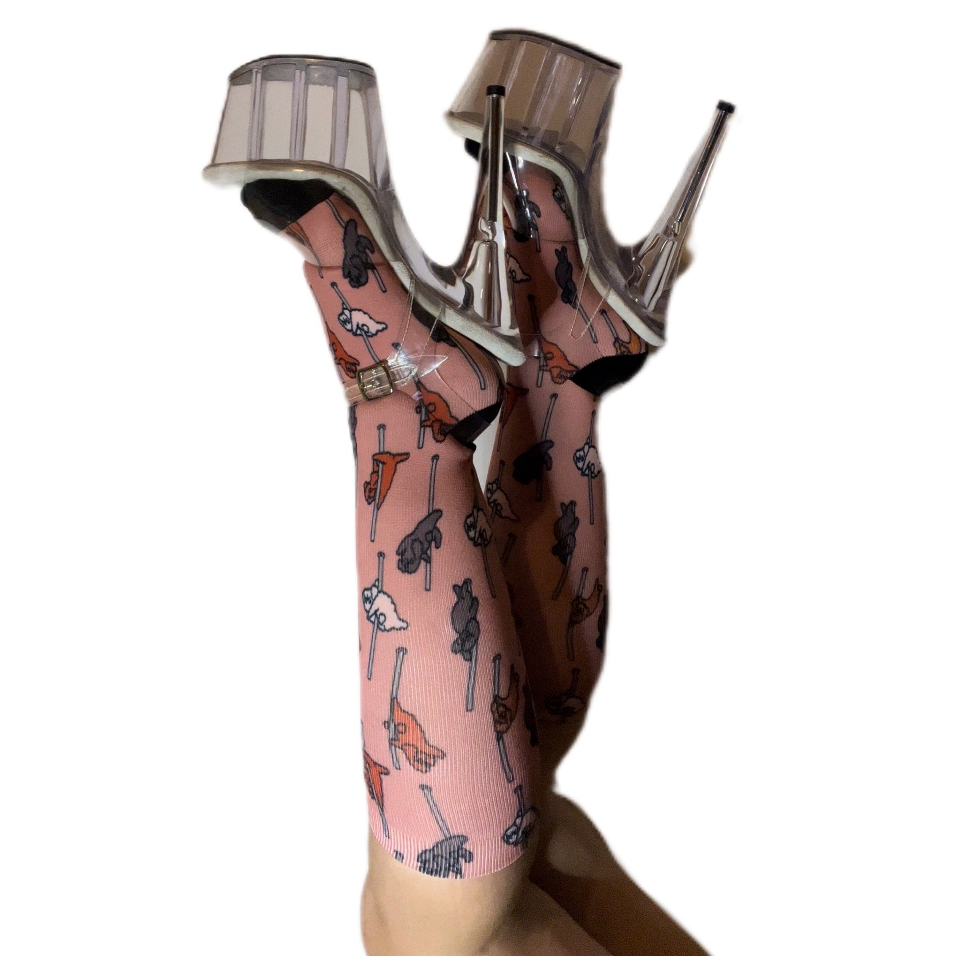 pole dance fitness socks dog dogs avocado unicorn bulldog poodle corgie